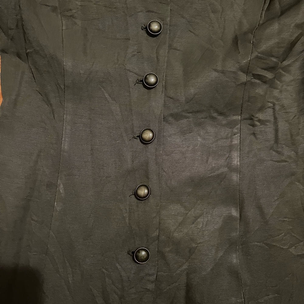 Vintage All That Jazz 80s Forest Green dress - Picture 2 of 5